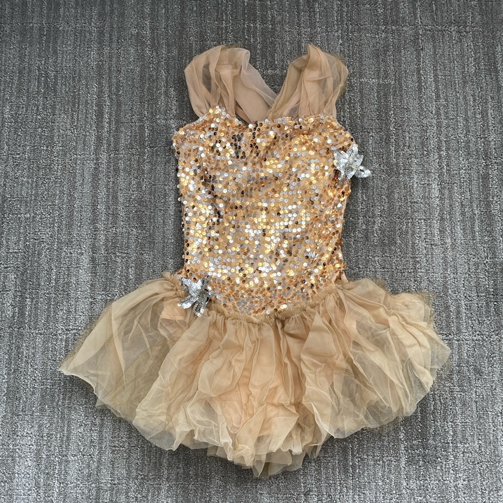 Wolff Fording & Co. Sequin Leotard w/ Removable Flowers